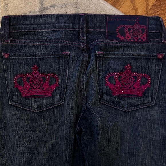 🤍Vintage🤍 Rock & Republic Women's Boot Cut Jeans - Dark Blue - Picture 4 of 14